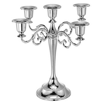 Candelabra Candle Holders, 5 Arm Metal Candlestick Stand for Taper Candles