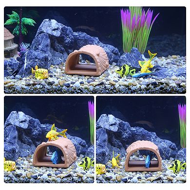 Fish Tank Decoration Stone For Aquatic Pets To Breed Play Rest Light Brown