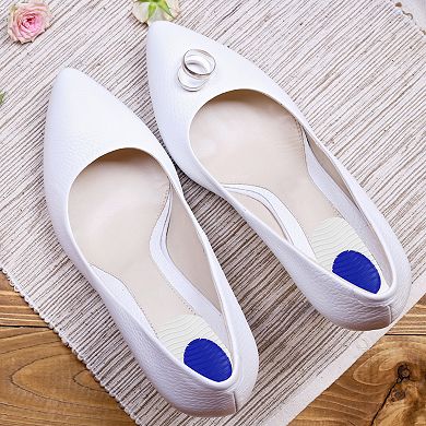 Heel Support Cup Pads Cushion Orthotic Insole Ripple Pattern Size 33-39 4pcs