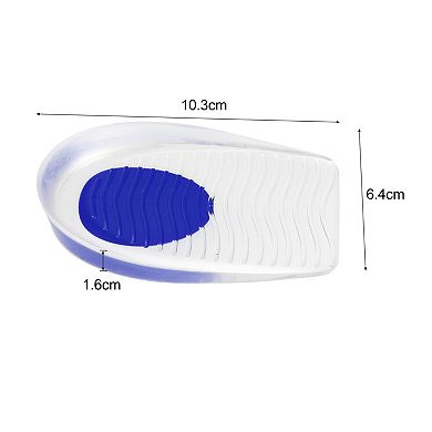 Heel Support Cup Pads Cushion Orthotic Insole Ripple Pattern Size 33-39 4pcs