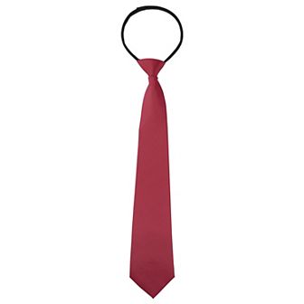 Men's Pre-tied Solid Color Formal Casual Groom Zip Up Ties Adjustable Zipper Neck Tie