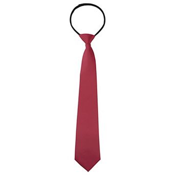 Men's Pre-tied Solid Color Formal Casual Groom Zip Up Ties Adjustable Zipper Neck Tie