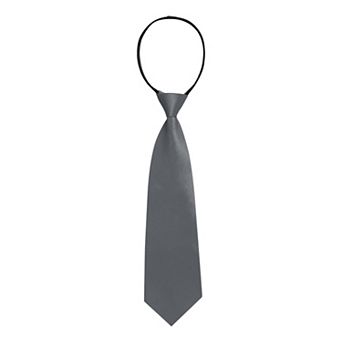 Men's Pre-tied Solid Color Formal Casual Groom Zip Up Ties Adjustable Zipper Neck Tie