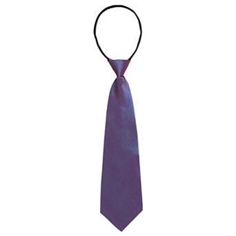 Men's Pre-tied Solid Color Formal Casual Groom Zip Up Ties Adjustable Zipper Neck Tie