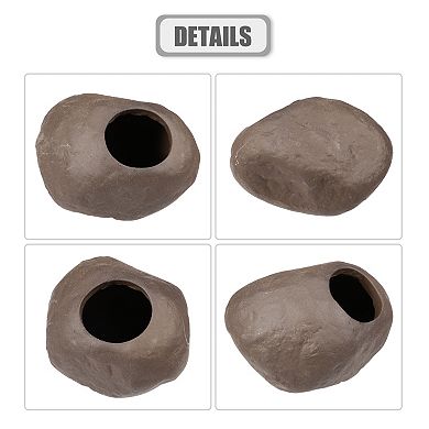 Fish Tank For Aquatic Pets To Breed Play Rest Aquarium Hideaway Rock Cave Resin