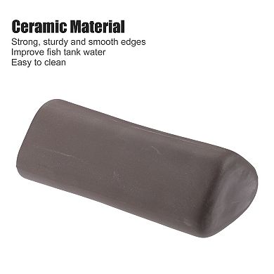 Aquarium Decorations Ceramic Cave Hiding Rock Cave For Fish Brown 4.61"x2.28"x1.57"