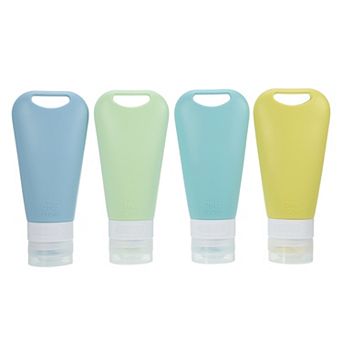 4 pc Silicone Travel Bottles For Toiletries 3 Oz Travel Bottles Leak Proof Travel Size Container