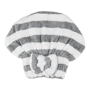 Coral Fleece Hair Drying Towel Dry Cap Adult Hair Drying Towel Strong Absorbent Gray