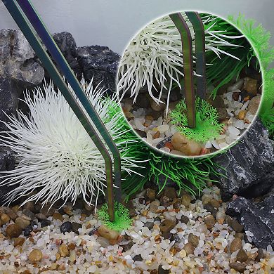 2 Pcs Aquarium Tweezers Stainless Steel Tweezers For Plants Pets Multicolored