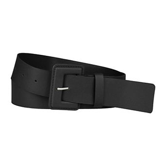 Ladies Plus Size Pure Belts, Adjustable Rectangle Buckle Wide Waistband Belt for Dress 27.95-34.25"