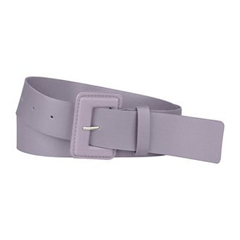 Ladies Plus Size Pure Belts, Adjustable Rectangle Buckle Wide Waistband Belt for Dress 27.95-34.25"