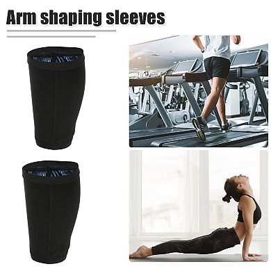 1 Pair Arm Slimming Sleeves Fat Burning Arm Shapers Light Weight Polyester Black Blue 2xl/3xl Size