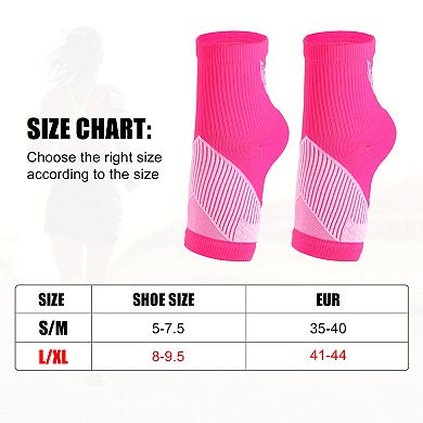 Ankle Support Braces Adjustable Breathable Ankle Wrap Brace For Sports Running Rose Red Size L