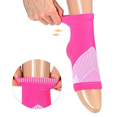 Ankle Support Braces Adjustable Breathable Ankle Wrap Brace For Sports Running Rose Red Size L