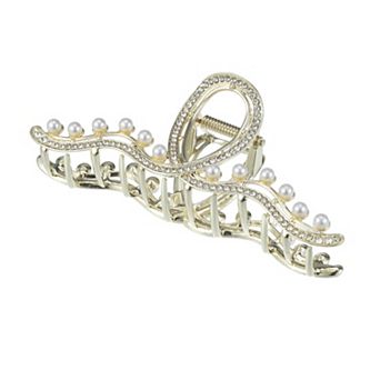 Hair Clip Classic Faux Pearl Wave Shape Cute Hair Accessories For Women