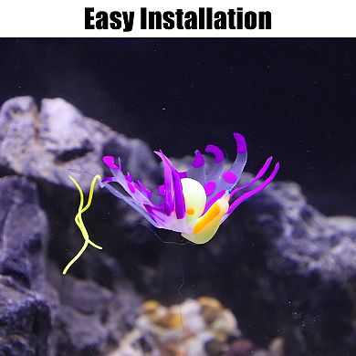 Aquarium Artificial Snails Ornament Glowing Simulation Animal Decoration With Suction Cup