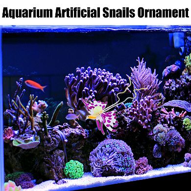 Aquarium Artificial Snails Ornament Glowing Simulation Animal Decoration With Suction Cup