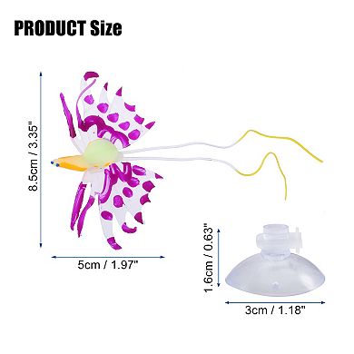 Aquarium Artificial Snails Ornament Glowing Simulation Animal Decoration With Suction Cup