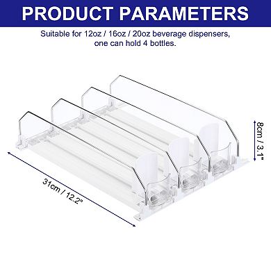 3pcs Soda Can Organizer For Refrigerator, Width Drink Dispenser Beverage Pusher