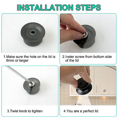 2pcs Pan Lid Knob Easy Lifting Universal Kitchen Cookware Replacement