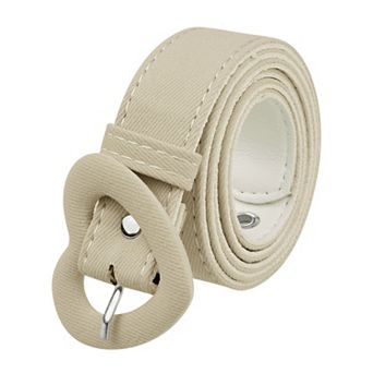Women's Heart Shaped Belt Heart Buckle Belts Pu Leather Adjustable Ladies Waist Belts