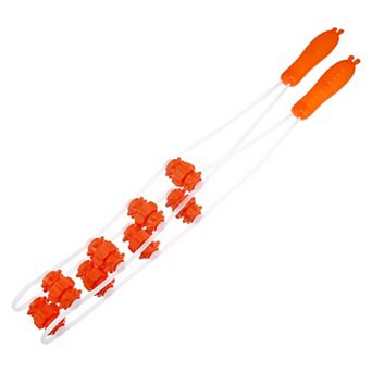 Handheld Back Massager With Multiple Trigger Points For Neck Shoulder Pp Tpe Orange Transparent