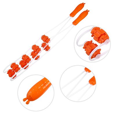 Handheld Back Massager With Multiple Trigger Points For Neck Shoulder Pp Tpe Orange Transparent