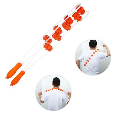 Handheld Back Massager With Multiple Trigger Points For Neck Shoulder Pp Tpe Orange Transparent