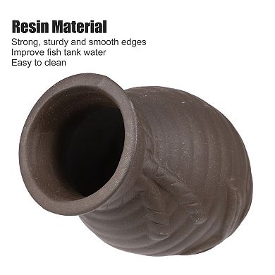 Fish Tank For Aquatic Pets To Breed Play Rest Aquarium Hideaway Rock Cave Resin