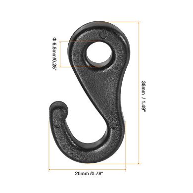 6.5mm Hole Camping Tent Plastic Snaps Hooks Buckles 10pcs