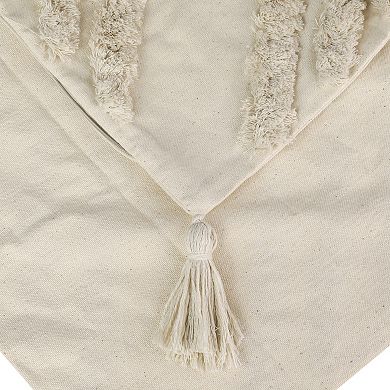 Boho Throw Pillow Covers With Tassels Woven Tufted Bohemian Cushion Cover