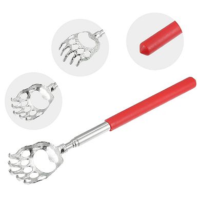 4 Pcs Extendable Bear Claw Stainless Steel Back Scratcher Red Green 