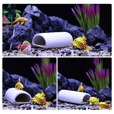 Fish Tank Decoration Stone For Aquatic Pets To Breed Rest White 4.72"x2.32"x1.57"