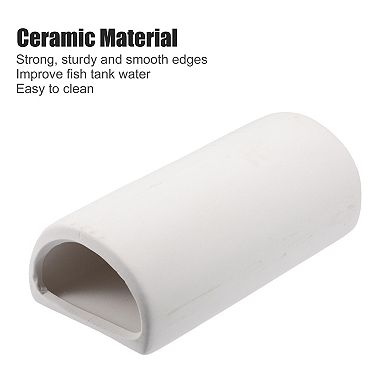 Fish Tank Decoration Stone For Aquatic Pets To Breed Rest White 4.72"x2.32"x1.57"