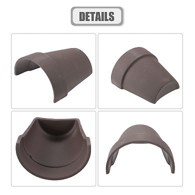 Aquarium Decorations Ceramic Cave Hiding Rock Cave For Fish Brown 3.54"x3.43"x1.97"