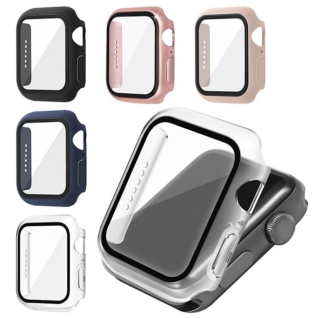 6 Pack Case With Tempered Glass Compatible With Apple Watch Series 7 8 45mm