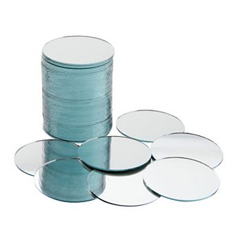 60 Pack Small Round Mirrors For Crafts, 2-inch Glass Tile Circles For Wall Decor