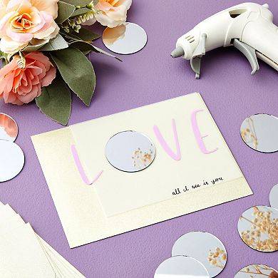 60 Pack Small Round Mirrors For Crafts, 2-inch Glass Tile Circles For Wall Decor