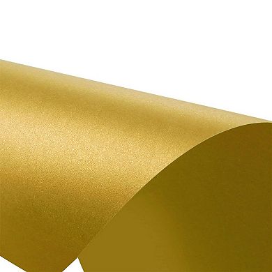 96 Sheets Gold Metallic Shimmer Paper, 8.5 X 11, Letter-sized For Arts, Crafts
