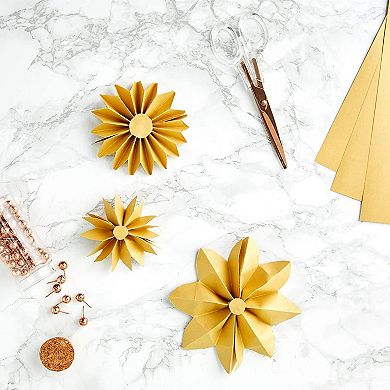 96 Sheets Gold Metallic Shimmer Paper, 8.5 X 11, Letter-sized For Arts, Crafts