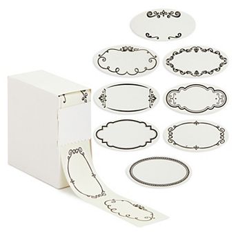 300 pc Dissolvable Labels For Food Containers And Jars, 8 Designs, 1 X 2.25"