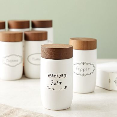 300 Piece Dissolvable Labels For Food Containers And Jars, 8 Designs, 1 X 2.25"