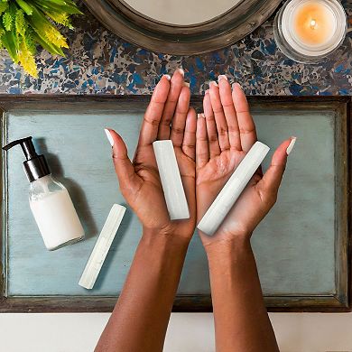 Wellbrite Selenite Wands, Crystal Sticks (3-5 In, 3 Lb.)