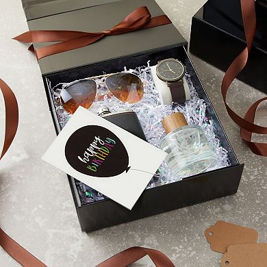 6 Pack Proposal Boxes, 9.5 X 9.5 X 3.5 Inch Glossy Black Magnetic Gift Box