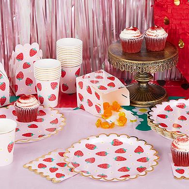 Serves 24 Strawberry Party Supplies, Berry Sweet Party Decorations & Favor Boxes