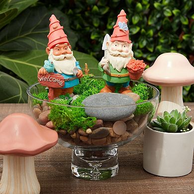 2 Pack Paint Your Own Gnome Statues, Blank Ceramics To Paint For Adults (5 In)