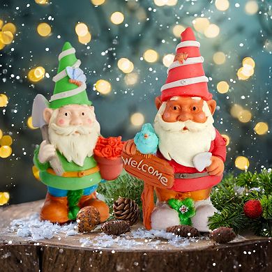 2 Pack Paint Your Own Gnome Statues, Blank Ceramics To Paint For Adults (5 In)