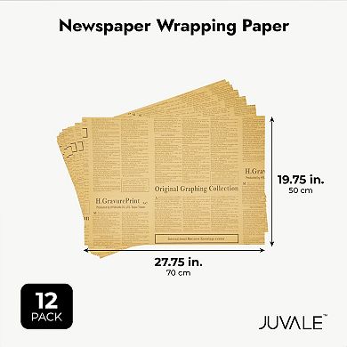 12 Sheets Of Kraft Paper Newspaper Wrapping Paper For Moving, Packing, 28 X 20"