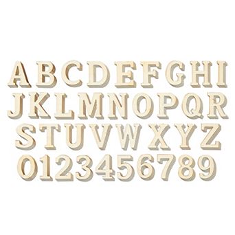 144 pc Small Wooden Alphabet Letters And Numbers, 1-inch Abcs, 4 Sets