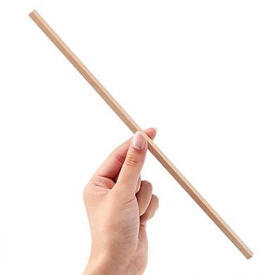 25 Pack Square Dowel Rods, Unfinished Wood Sticks For Crafting, 1/4 X 12 Inch